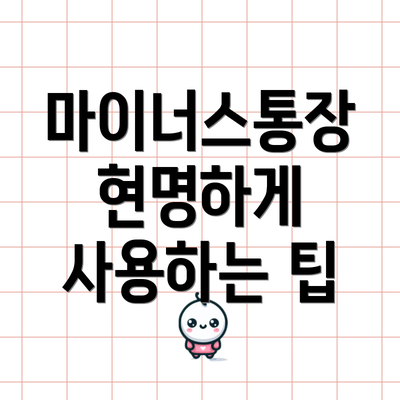 마이너스통장 현명하게 사용하는 팁