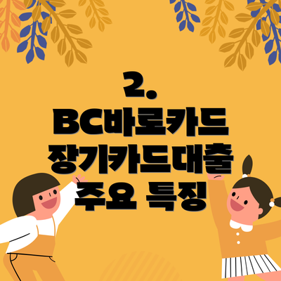 2. BC바로카드 장기카드대출 주요 특징