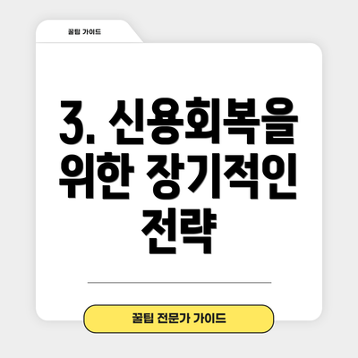 3. 신용회복을 위한 장기적인 전략