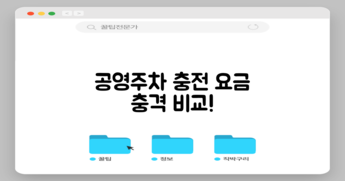 공영주차장 vs. 충전소 요금