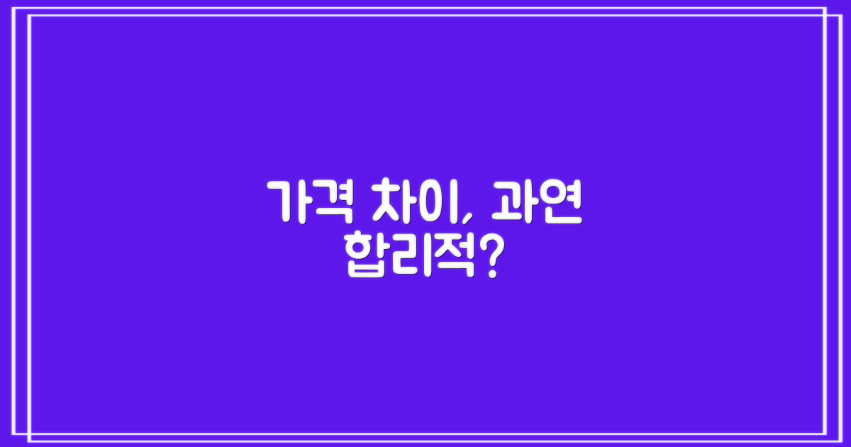 가격 차이, 합리적인가?