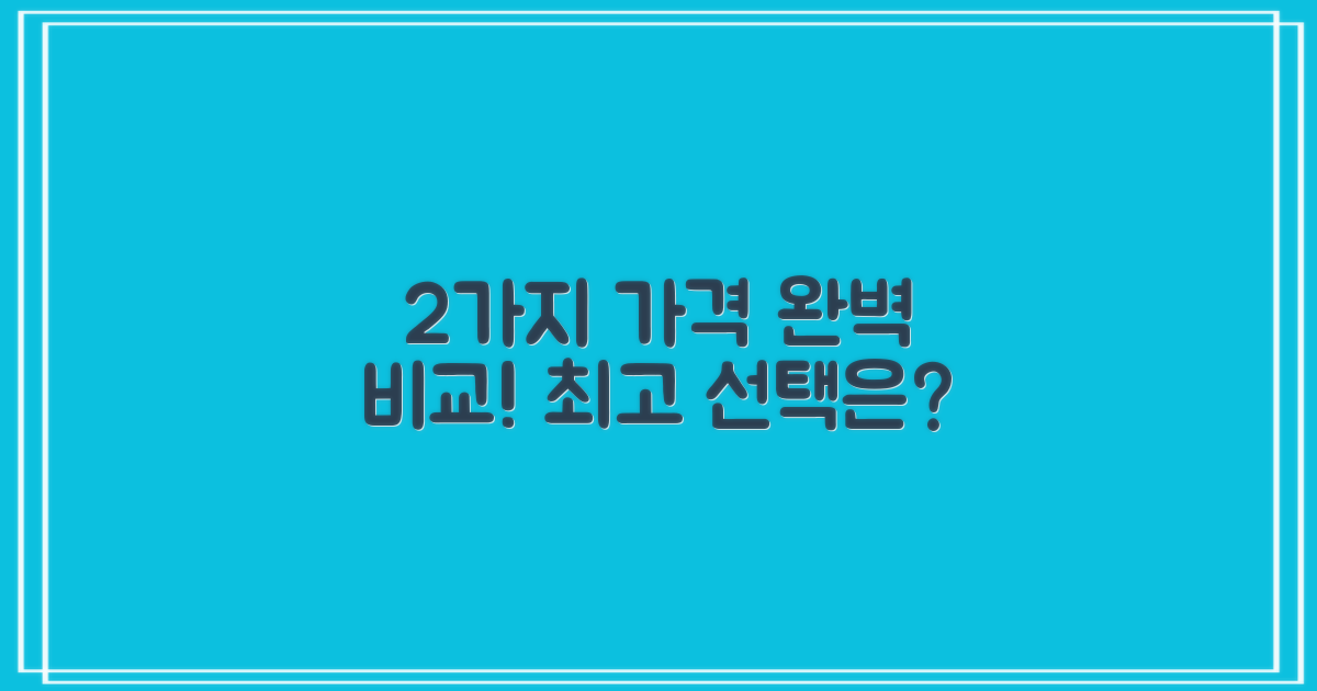 2가지 가격대 비교