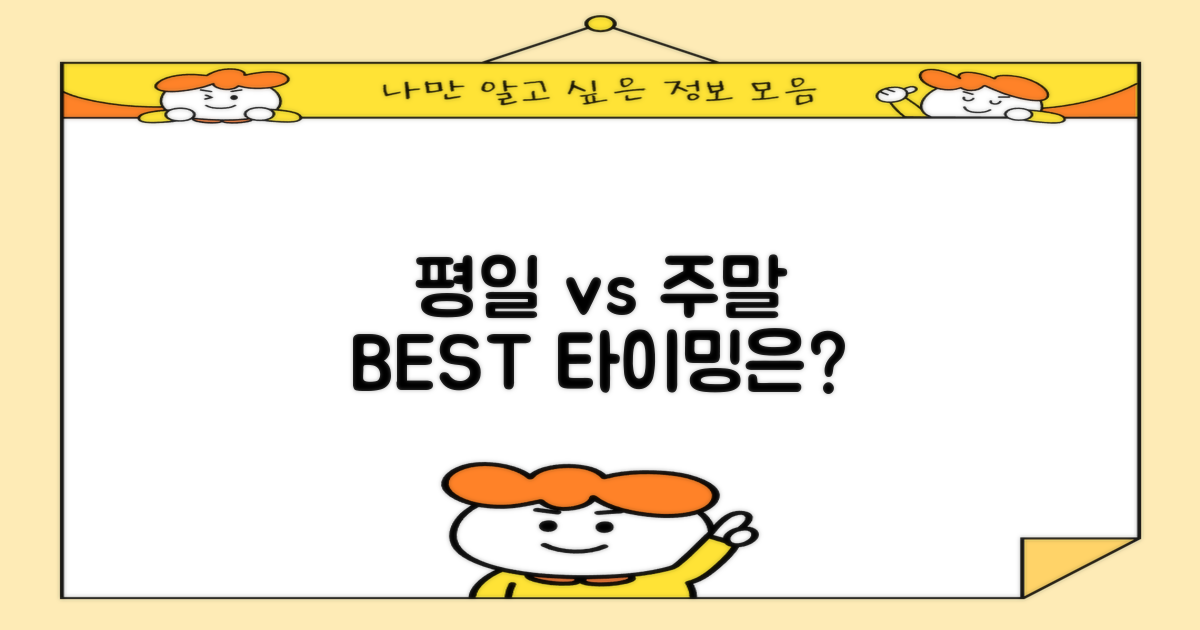 평일 vs 주말, 운영 시점
