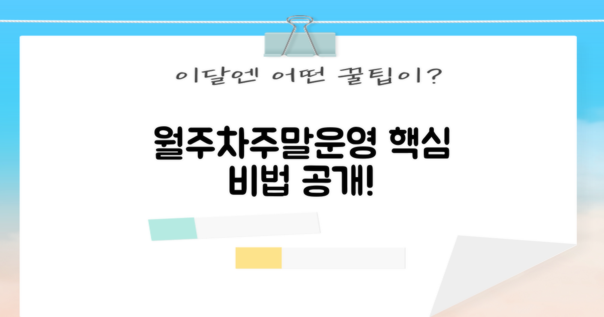 월주차/주말/운영, 핵심은 뭘까요?