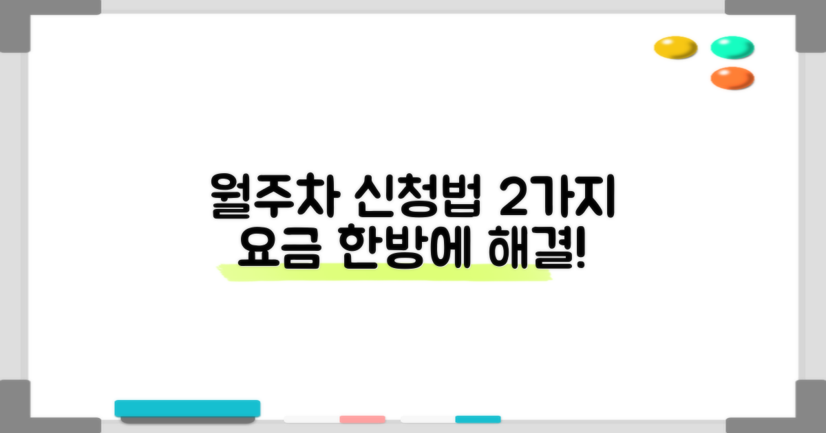 월주차 2가지 신청 방법 및 요금
