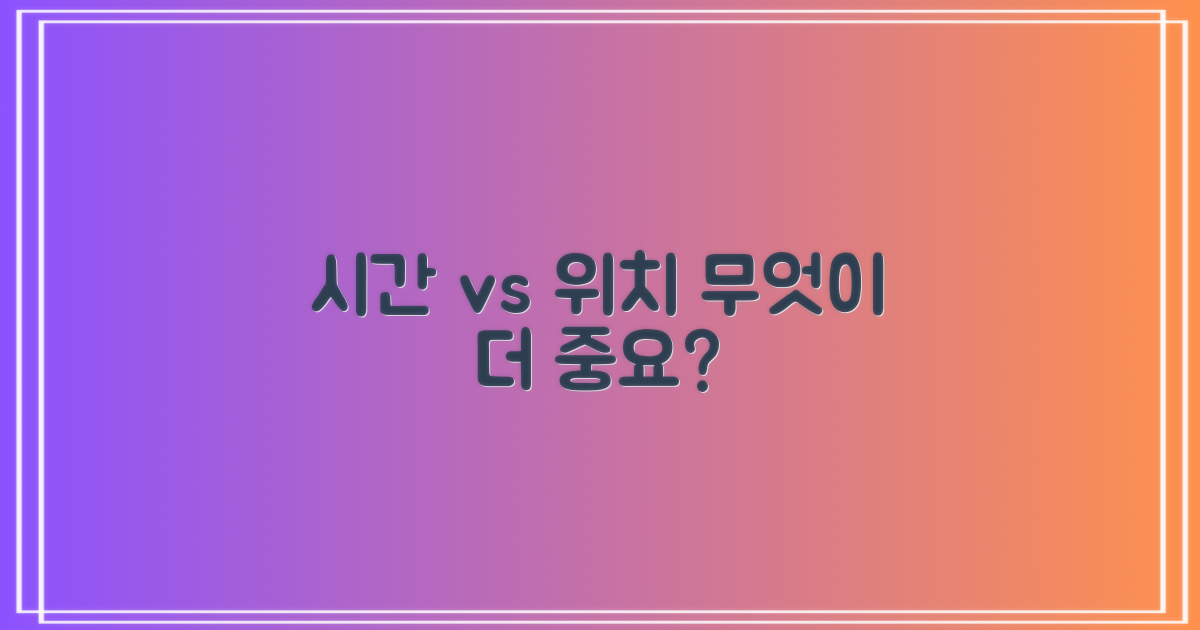 운영 시간 vs. 최적 위치