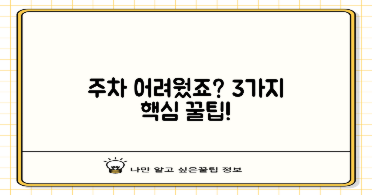 주차 3가지 핵심 팁