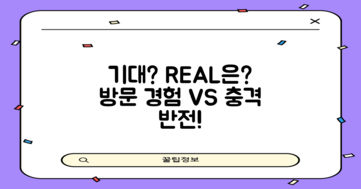 기대 vs 실제 방문 경험