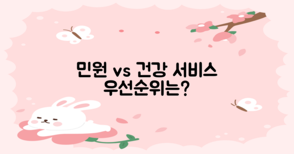 민원 vs 건강 서비스