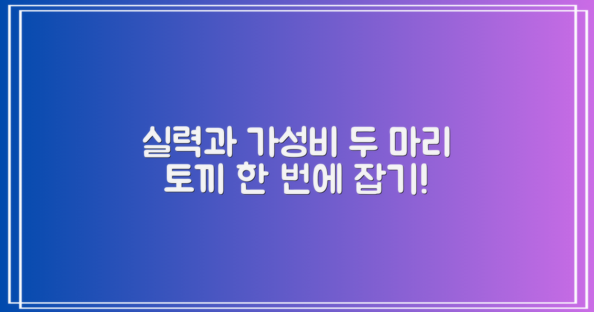 실력과 가성비, 어떻게 찾을까?