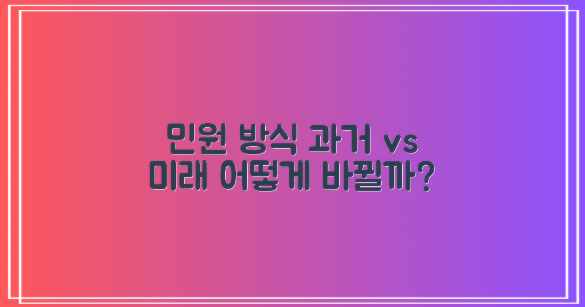 과거와 미래 민원 방식