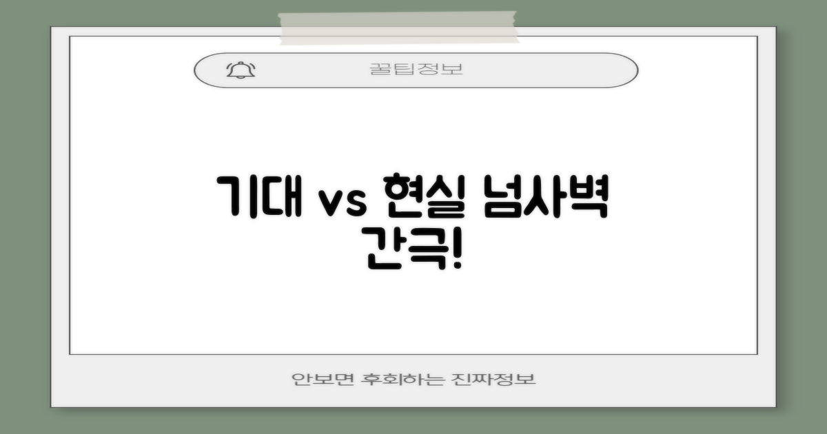 기대와 현실의 간극