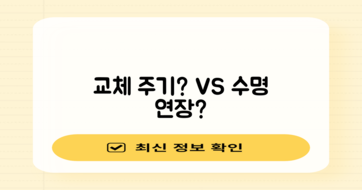 교체 주기 vs 수명 연장