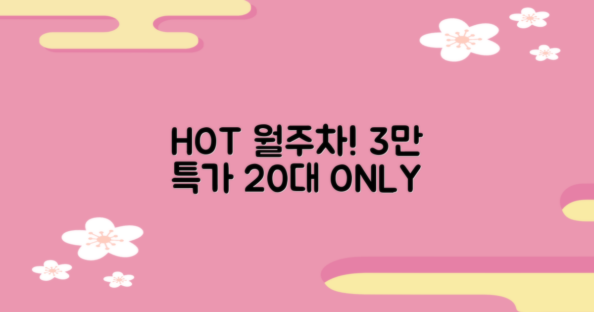 월주차 3만원, 20대 한정