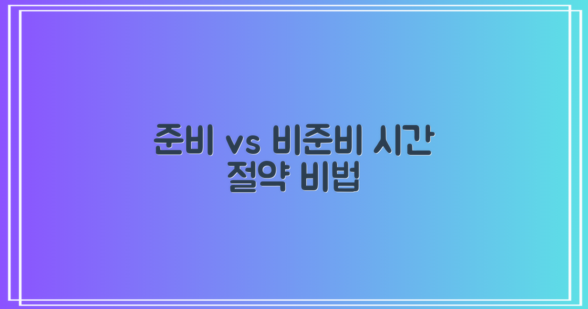 준비된 자 vs 비준비자, 시간 절약