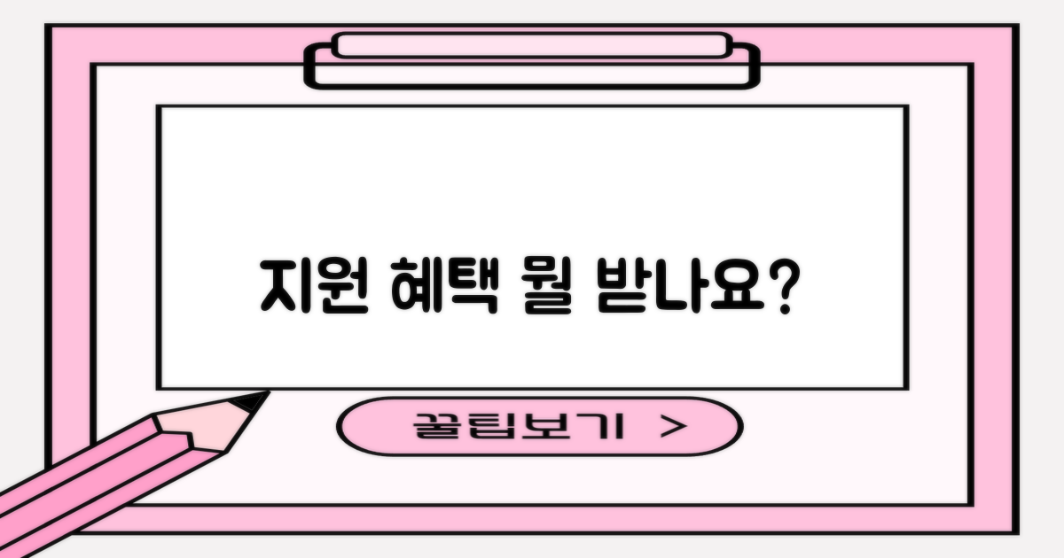 지원 항목, 무엇을 받을 수 있죠?