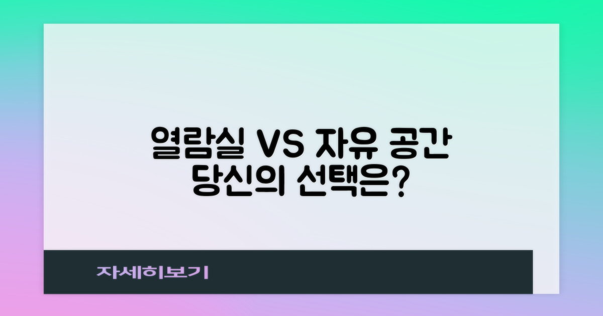 열람실 vs 자유 공간