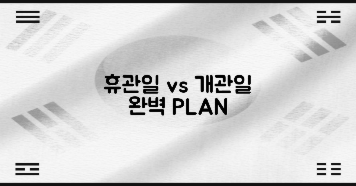 휴관일 vs 개관일 계획