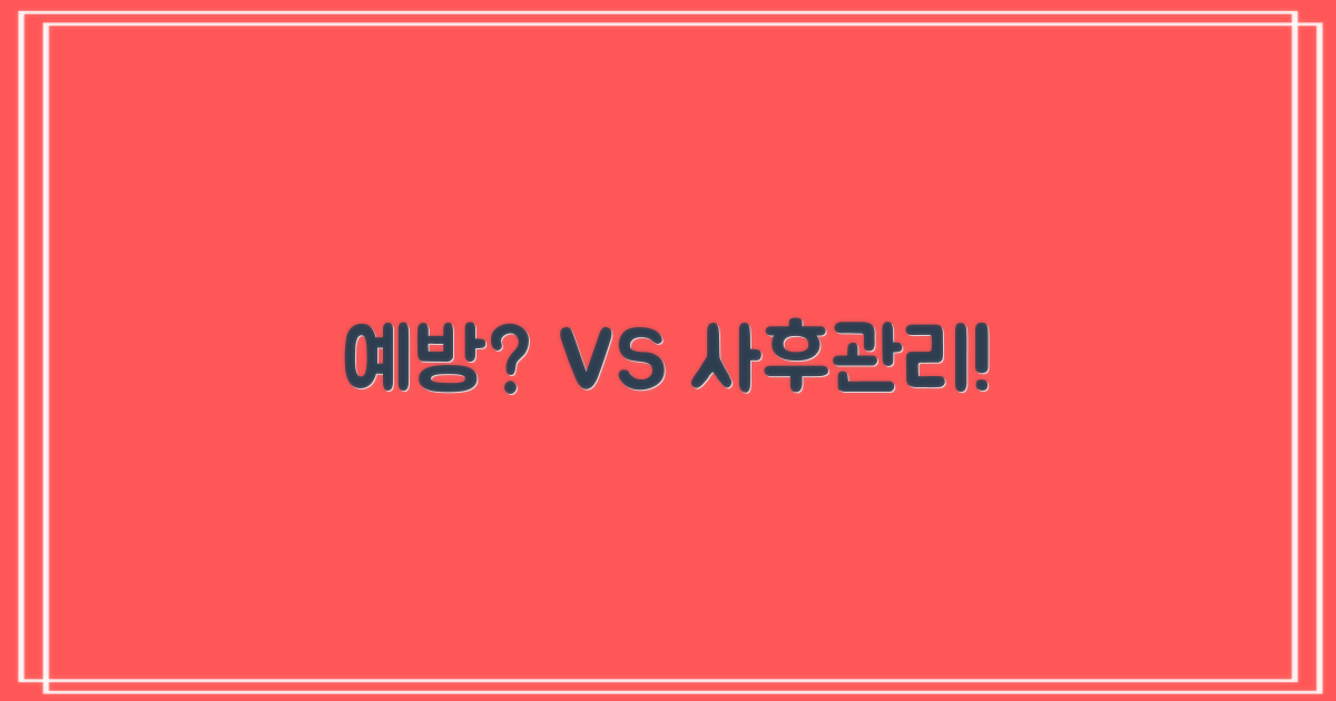 예방 vs 사후관리