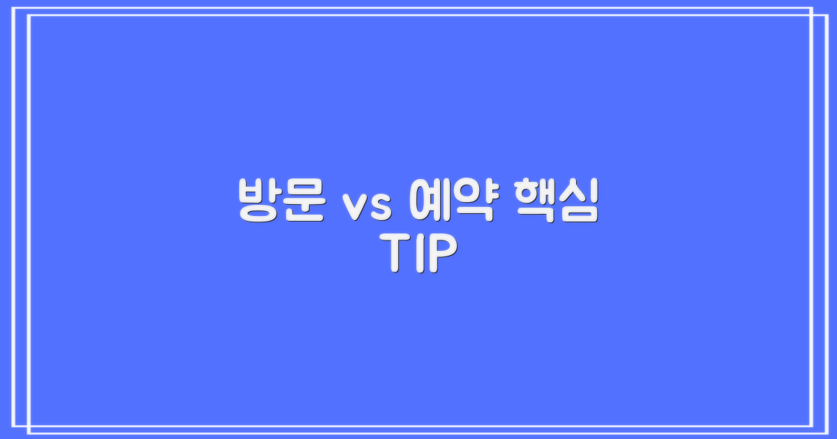 방문 vs 예약 꿀팁